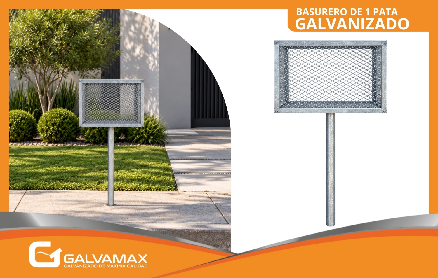 Basurero Galvanizado