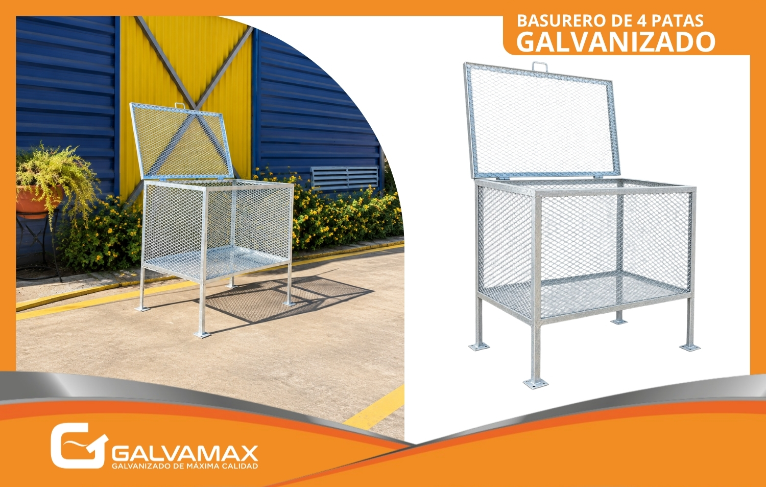 Basurero Galvanizado