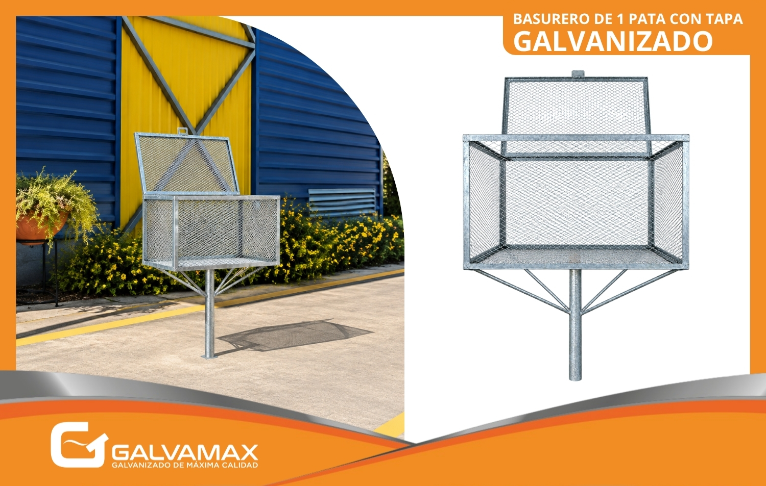 Basurero Galvanizado